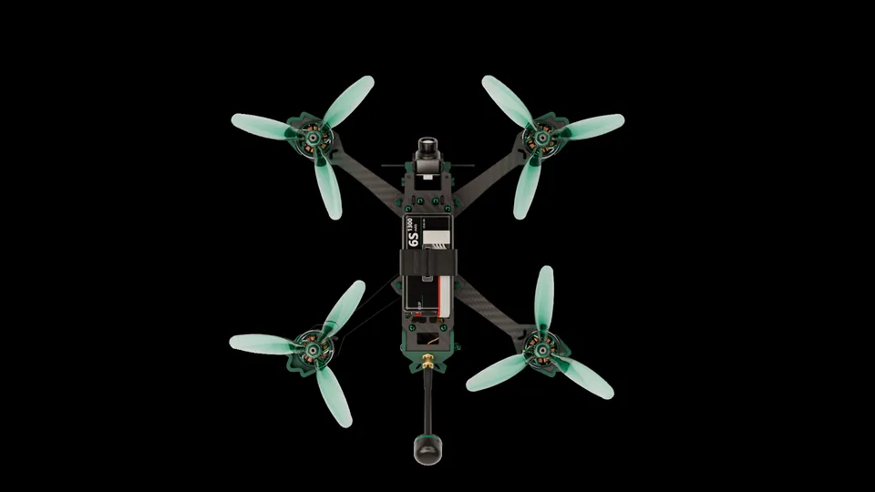 Render: the Betta from directly above